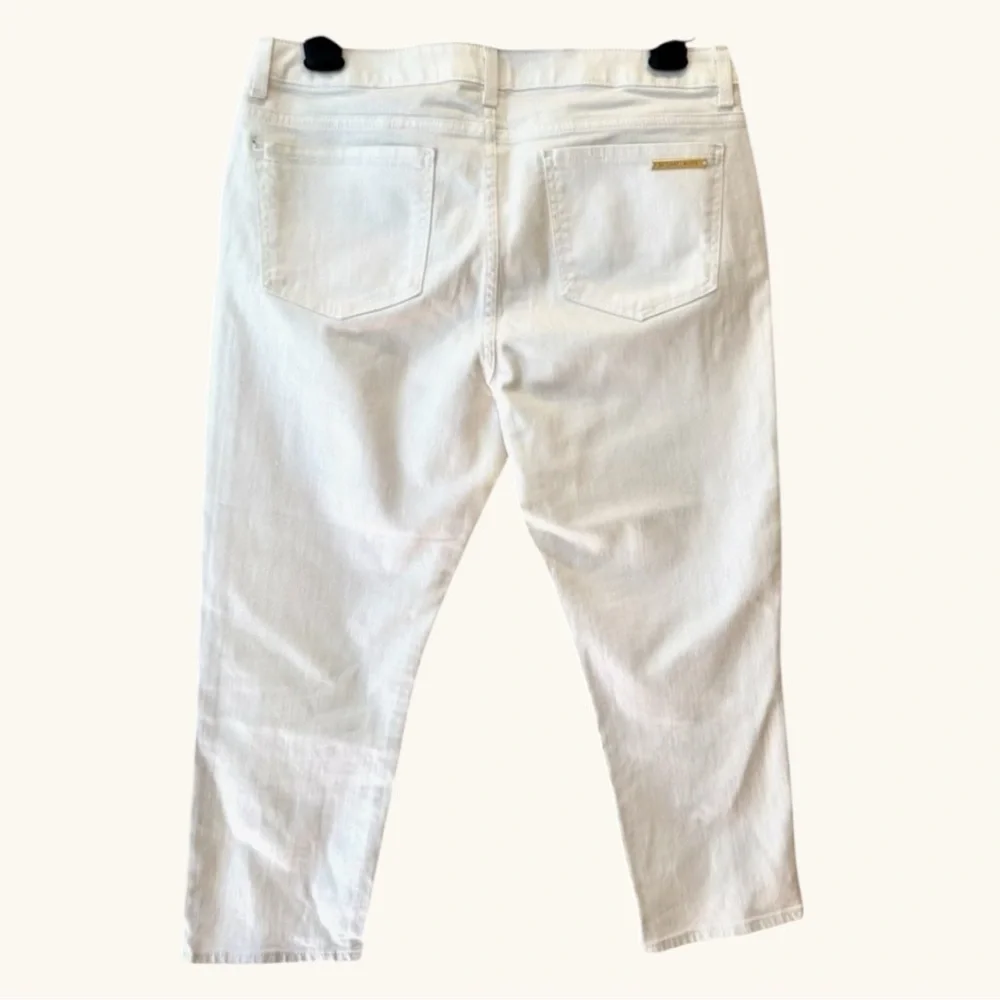 🤍 Michael Kors: White Cropped Jeans | Size 12 | Cotton Spandex
